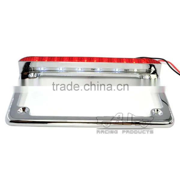 BJ-LPL294-003 High Performance Chrome 4'' X 7'' LED Tail Light Motorcycle Licence Plate Bracket for Harley photo-3