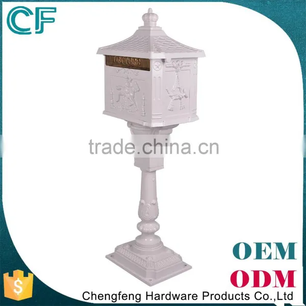 Foshan Manufacturer Casting Aluminiun Apartment Building Vintage White Mailbox Letterbox photo-2
