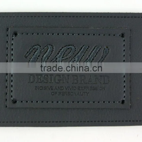 Jeans Leather Label, Custom Embossed Leather Patch, Custom Leather Label photo-2