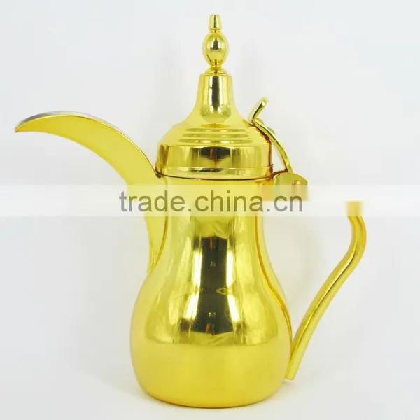 Stainless Steel Arabic Brass Coffee Pot With Dates