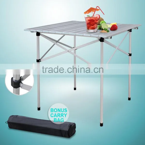Aluminum-Roll-Up-Table-Folding-Camping-Outdoor-Indoor-Picnic-Table-Heavy-Duty photo-2