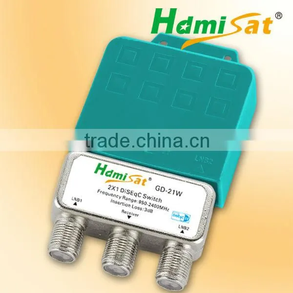 Wholesale 2 in 1 Waterproof DiSEqC Switch Support DiSEqC 1.0 2.0