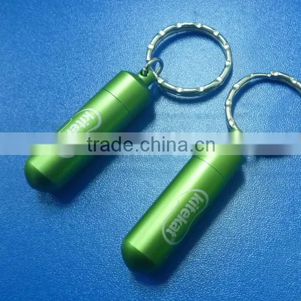 FDA Standard Custom Logo Promotional Metal Mini Pill Key Holder photo-2