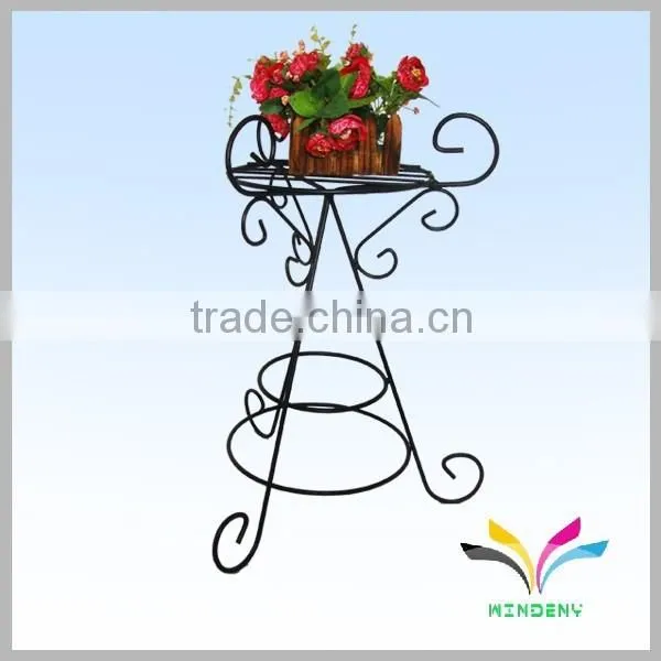 China Supplier High Quality Wholesale Antique Fancy Decorative Metal Garden Corner Flower Pot Stand for Wedding photo-3