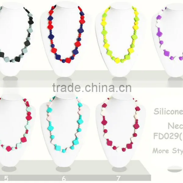 BPA Free Silicone Baby Chewable Baltic Amber Teething Necklace photo-6