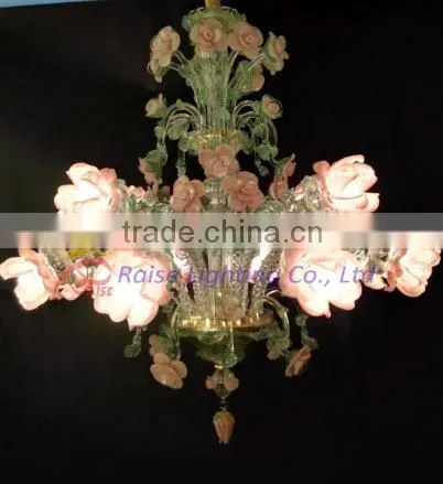 Pink / White Flower Chandelier Lamp