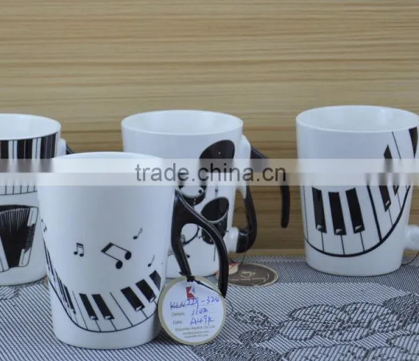 11OZ Golden Plating Design Full Decal Print Coffee Cups, Shiny Surface New Bone China Mug, KL8009-306 photo-5