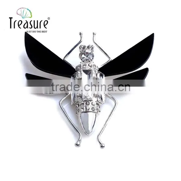Unique Jewelry Insect Alloy Sheet With Glass Brooch Jewelry for Men and Women photo-4
