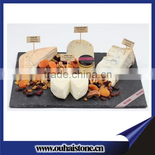 Cheap restaurant slate flat stone plate