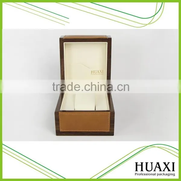 Glossy Wooden Storage Box Gift Wrist Watch Storage Box With PU Inside photo-4