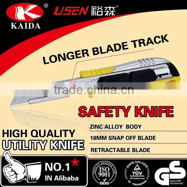 New Developed Zinc Handle 18mm Snap off Blade Utility Cutter photo-6