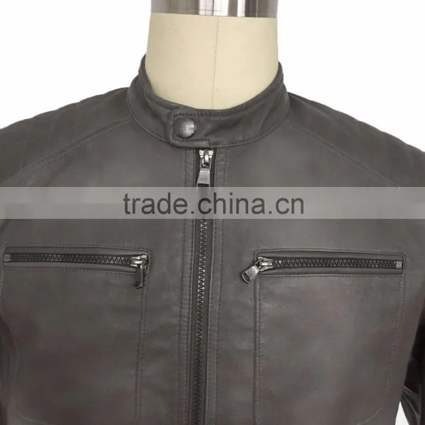 Men PU Leather Jacket Spring and Autumn Clothes photo-3