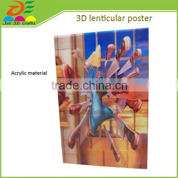 Custom Wholesale 3d Lenticular Advertising Poster Stands for Retail Store photo-3