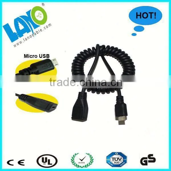 New Style High Quality 24awg Coiled Usb Charging Cable photo-2