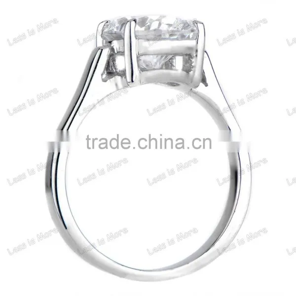 Fashion Pure Silver Oval Cut Diamond Engagement Ring photo-5