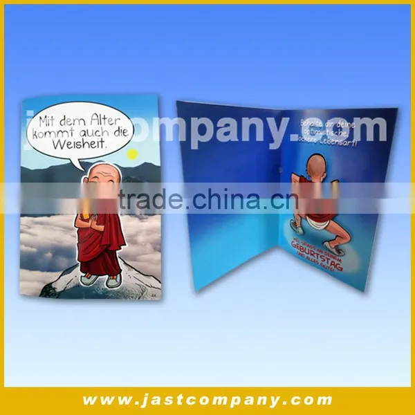 2015 Funny Mechanical Music Movement Greeting Card, Music Greeting Card With Movement