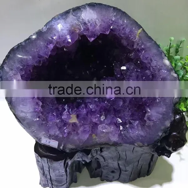 7.9kg Natural Uruguay Amethyst Geodes Purple Quartz Crystal Cluster for Gift photo-2