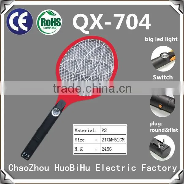 QX704-1 Rechargeable Electric Mosquito Bat Mosquito Killer Mosquito Swatter With Round or Flat Plug photo-4