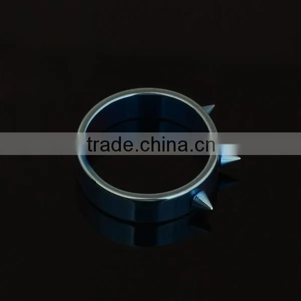 Blue Spikes Stainless Steel Ring photo-3
