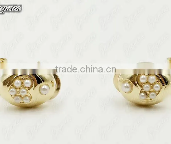 Juyuan Fashion 18K Gold Plated Pendant&Earring Pearl Baby Set photo-3