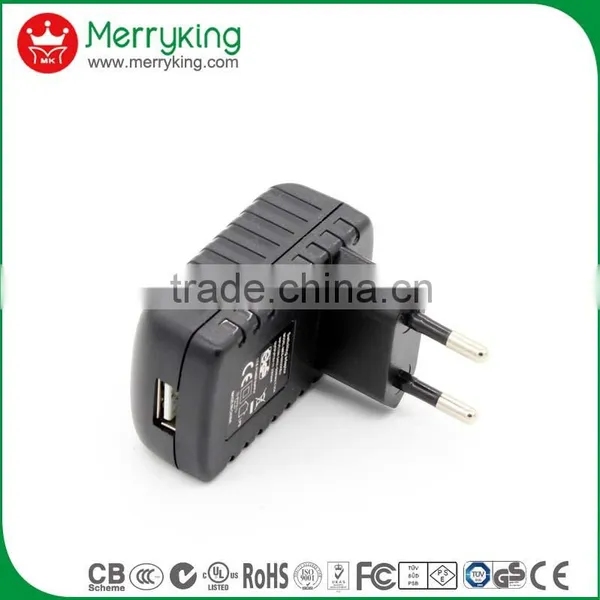 Wall Mount Home Charger 5V2A EU Plug Free Samples Micro USB Charger CE/GS/CB Approved