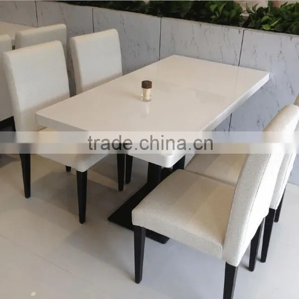 Manufacturer Soid Surface Fast Food Restaurant Furniture Mcdonald's Kfc Table, Artificial Marble Top Dining Table photo-4