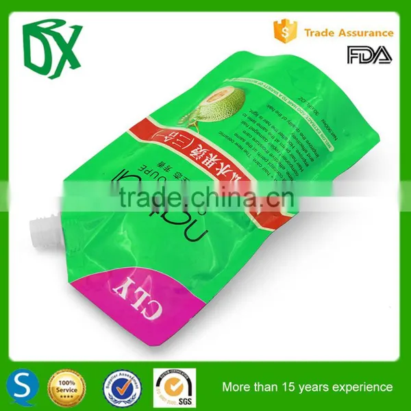 co uk Customized Reusable Juice Drink Food Packaging Stand up Spout Bag With Corner photo-3