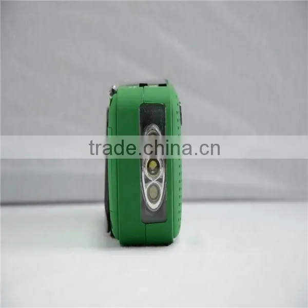 Design Solar Emergency Radio, Hand Crank to Wind Up, Flashlight, Phone Charger, Green photo-5