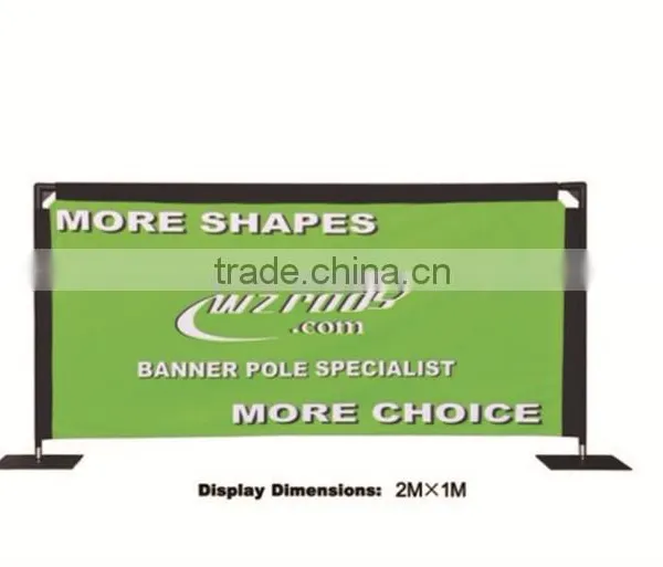 Printed Flag Banner Frame Barrier photo-2