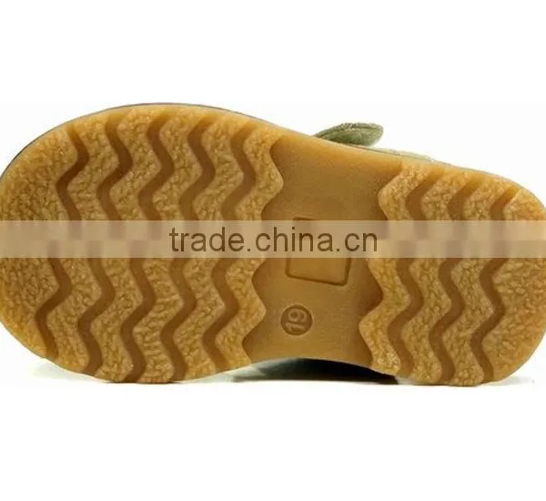 High Quality Brown Crochet Baby Open Sandals With Genuine Leather photo-5