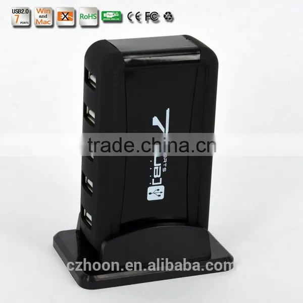Portable Usb2.0 7 Por Hub, 480MBPS 7 Port Usb 2.0 Hub From Usb Por Hub Suppliers, Good for Gifts photo-2