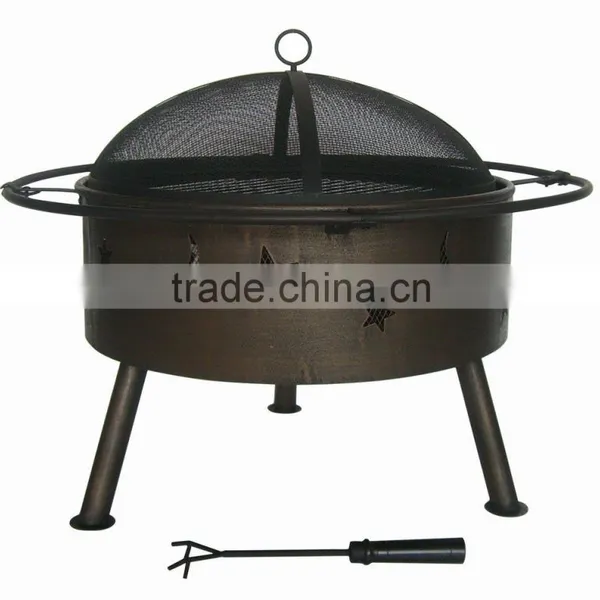 Cold Rolled Steel Metal Type Round Fire Pits With Cover photo-2