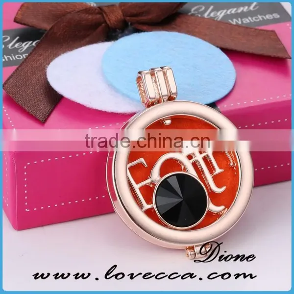 2016 New Design Locket Round Fashion Aromatherapy Perfume Necklace photo-2