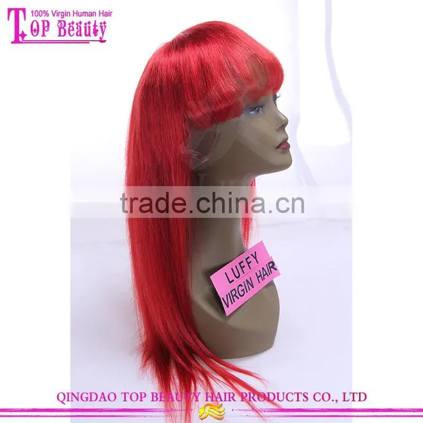 High Quality Wholesale Price Brazilian Virgin Hair Red Wig Straight Red Human Hair Wig photo-5
