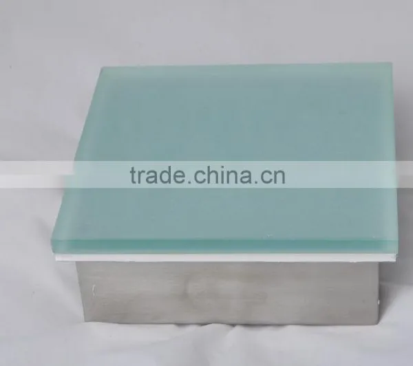 3 Years Warranty 100*100 DC24V White Blue Color Square Led Floor Tile Light Led Glass Brick photo-2