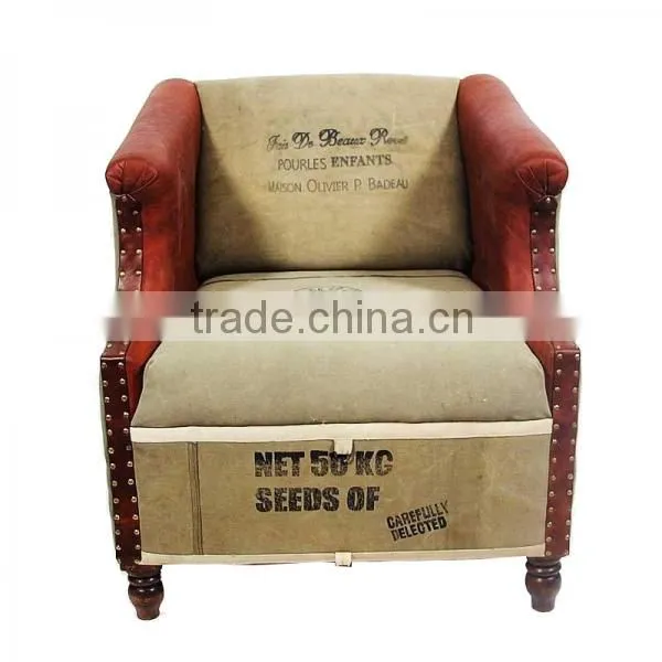 Leather Sofa, Leather Canvas Sofa