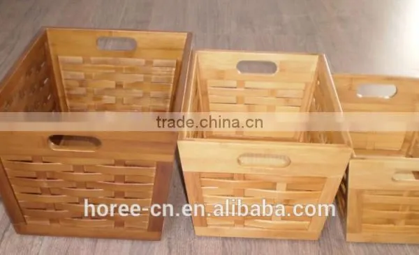 Hand Made 100% Bamboo Storage Basket for Home Use photo-6