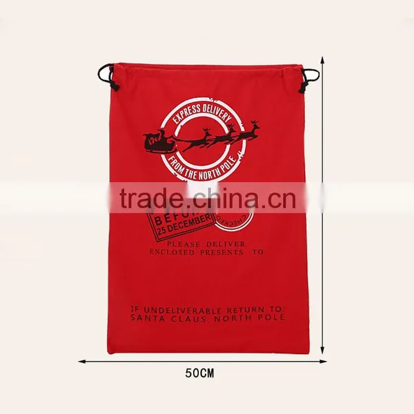 Fast Shipping!Wholesale Santa Sacks White Red Santa Sack Bag With Drawstring Christmas Santa Claus Wholesale Santa Sacks photo-4