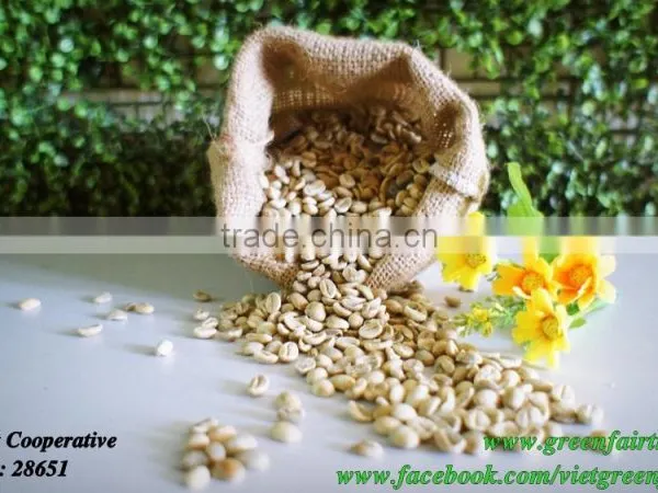 Cau Dat Caturra coffee beans with fairtrade certification