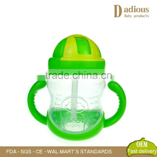 240ml Baby Drink Training Plastic Water Bottle With Straw photo-3