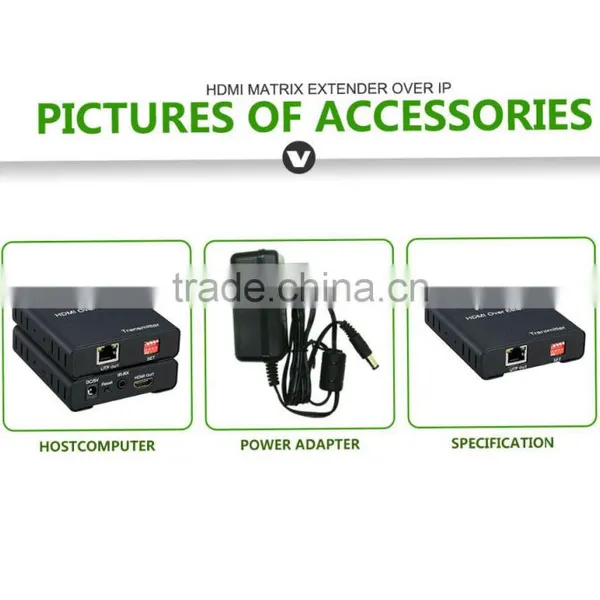 VOXLINK 120m HD HDMI 1.3V Matrix Extender Converter Over IP Ethernet(Support Multipoint to Multipoint IR ) photo-5