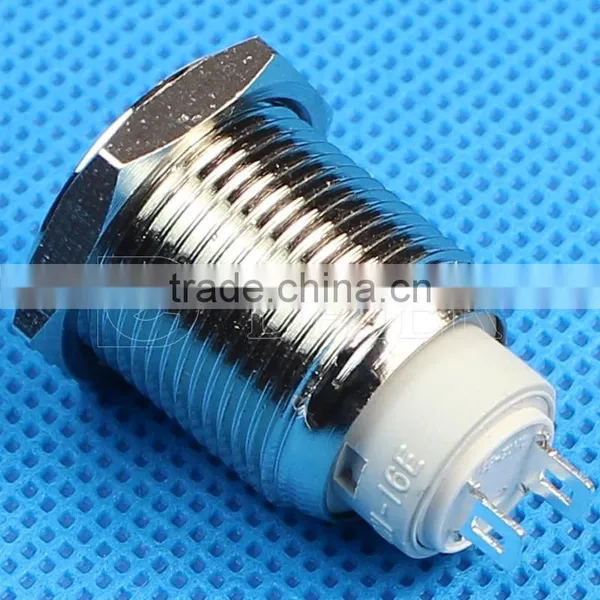 GQ-16FJ 16mm Flat Head Solder Waterproof Button, Push Button Switch# photo-3
