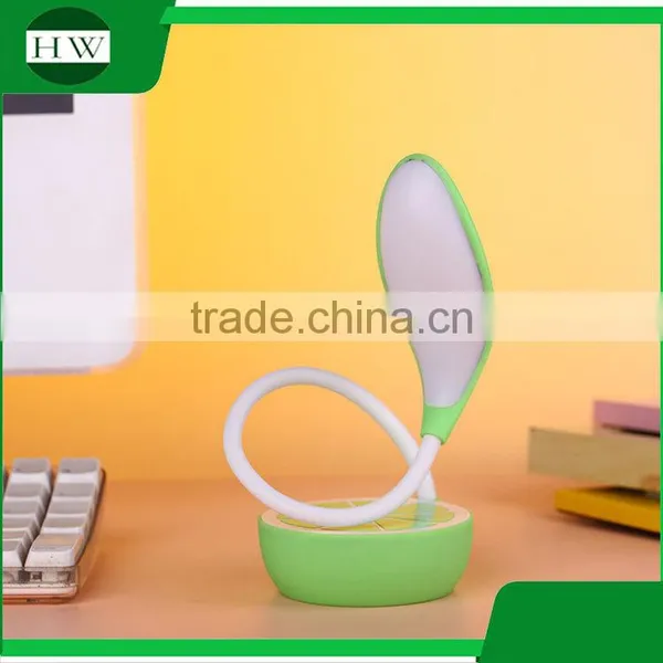 Mini Plastic Foldable Collapsible Folding Telescopic Lemon Led Reading Desk Night Lamp Light photo-3