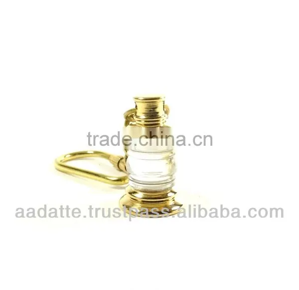 Marine Brass Ship Lamp Nautical Key Chain photo-2