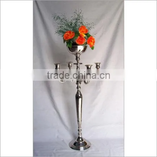 Flower Bowl Wedding Candelabra,crystal Candelabra Wedding Centerpieces,wedding Crystal Candelabra With on Top Flower Bowl C/ball photo-2