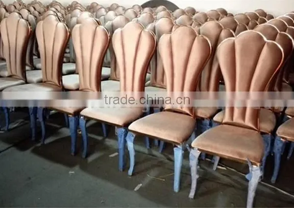 Hotel Chair Dining Chair With Golden PU Cover photo-6