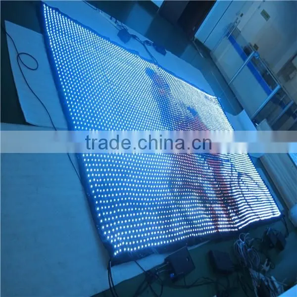 Programmble Indoor Rgb Fireproof Velvet Led Show Screen Curtain for Stage Background photo-2
