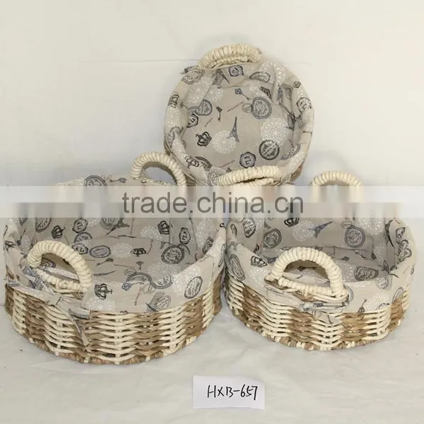 Handmade Weave Beautiful Maize Peel Storage Basket With Lining photo-2