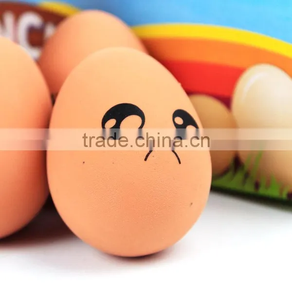 Spot Wholesale Pet Egg Shaped Elastic Rubber Ball Funny Expression Chew Toy Ball 4*5.6cm photo-3