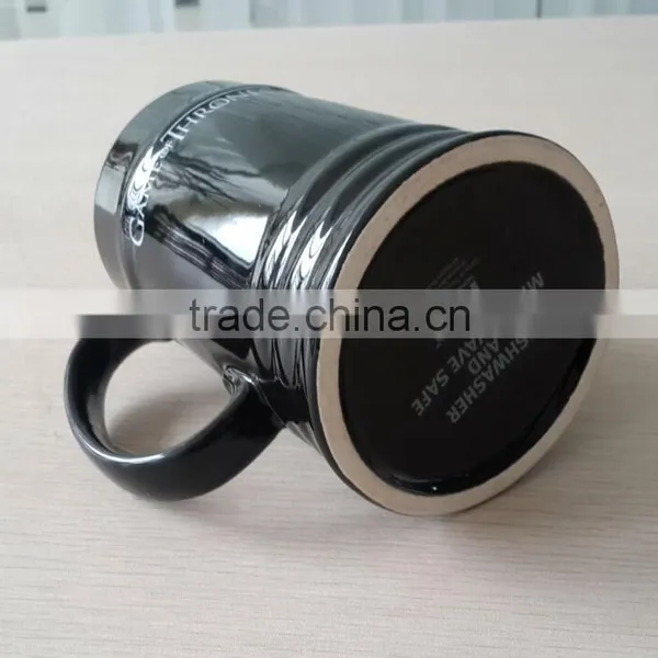 24oz Black Color Ceramic Beer Mug photo-2